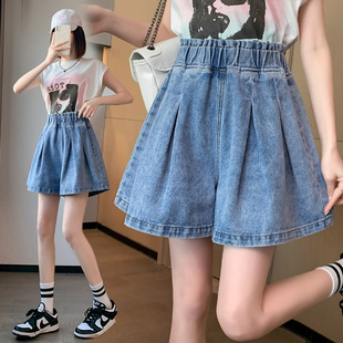 Denim Shorts Women's Summer Thin A-Line Loose High Waist Slimming Look Plus Size Women's Clothing Fat mm