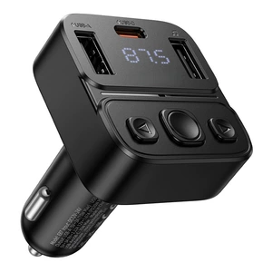 E87 Delta 35W (1A1C) Car Bluetooth Fm Transmitter Bluetooth 5.4 Supports USB Flash Drive Playback