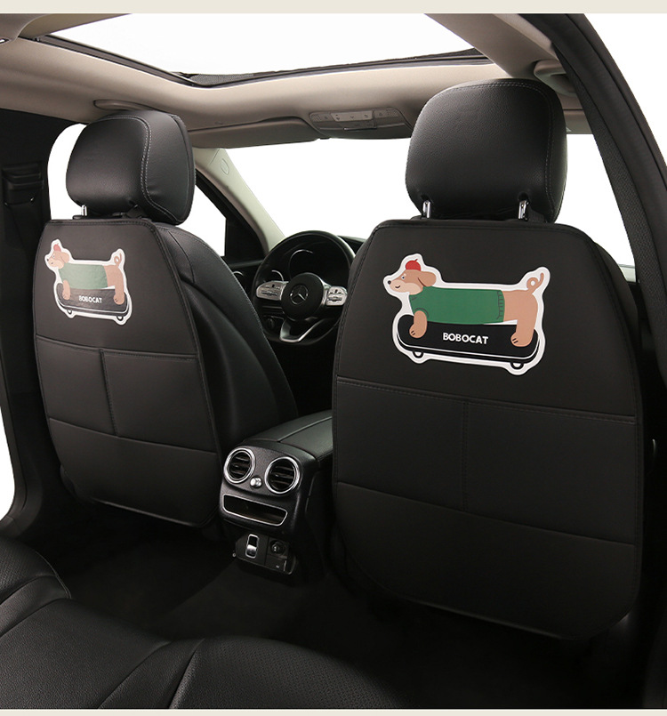 Car Anti-Kick Pad, Universal Anti-Kick Pad, Rear Seat Backrest Anti-Dirt Protective Pad, Children's Dachshund Anti-Kick Pad