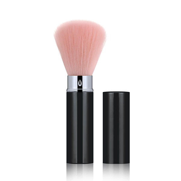 Black retractable brush silver ring-pink hair 9.2*1.7cm