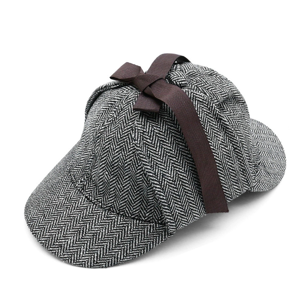 Cappello da detective Sherlock Holmes per uomo, autunno e inverno, caldo parasole, protezione solare, per bambini, festa di compleanno_voghion.com