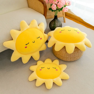 Cute Sun Pillow Doll Pillow Cloud Doll Plush Toy Sofa Chair Cushion Sleeping Doll Gift