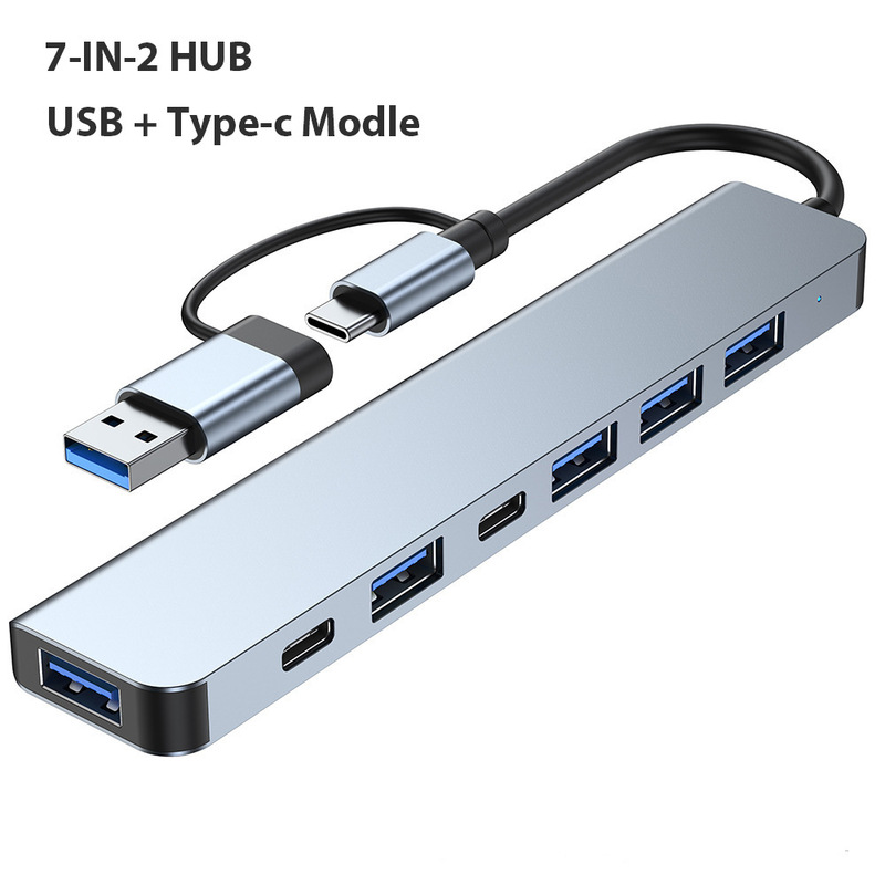 Hot sale USB extender 3.0 hub typec docking station laptop 7 port USBHUB splitter