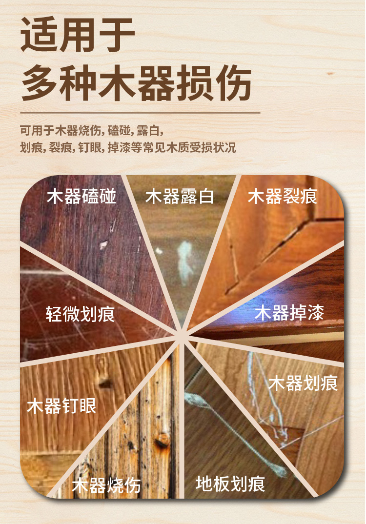 Water-Based Furniture Touch-Up Pen, Paint Pen for Wood Repair, Eco-Friendly Scratch Repair for Wooden Furniture