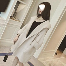 秋秋季毛呢外套女新款女装韩版百搭中长款妮子大衣女风衣开衫秋冬