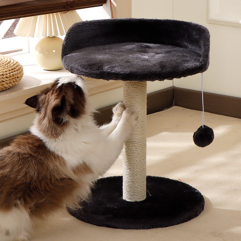 Pequeño nido de gato de doble capa personalizado, puente de arco, tablero de agarre de gato, juguete de nido de gato integrado, columna de garra de gato de sisal, productos que no ocupan tierra