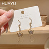 Retro fashionable small earrings with tassels, design silver needle, wholesale