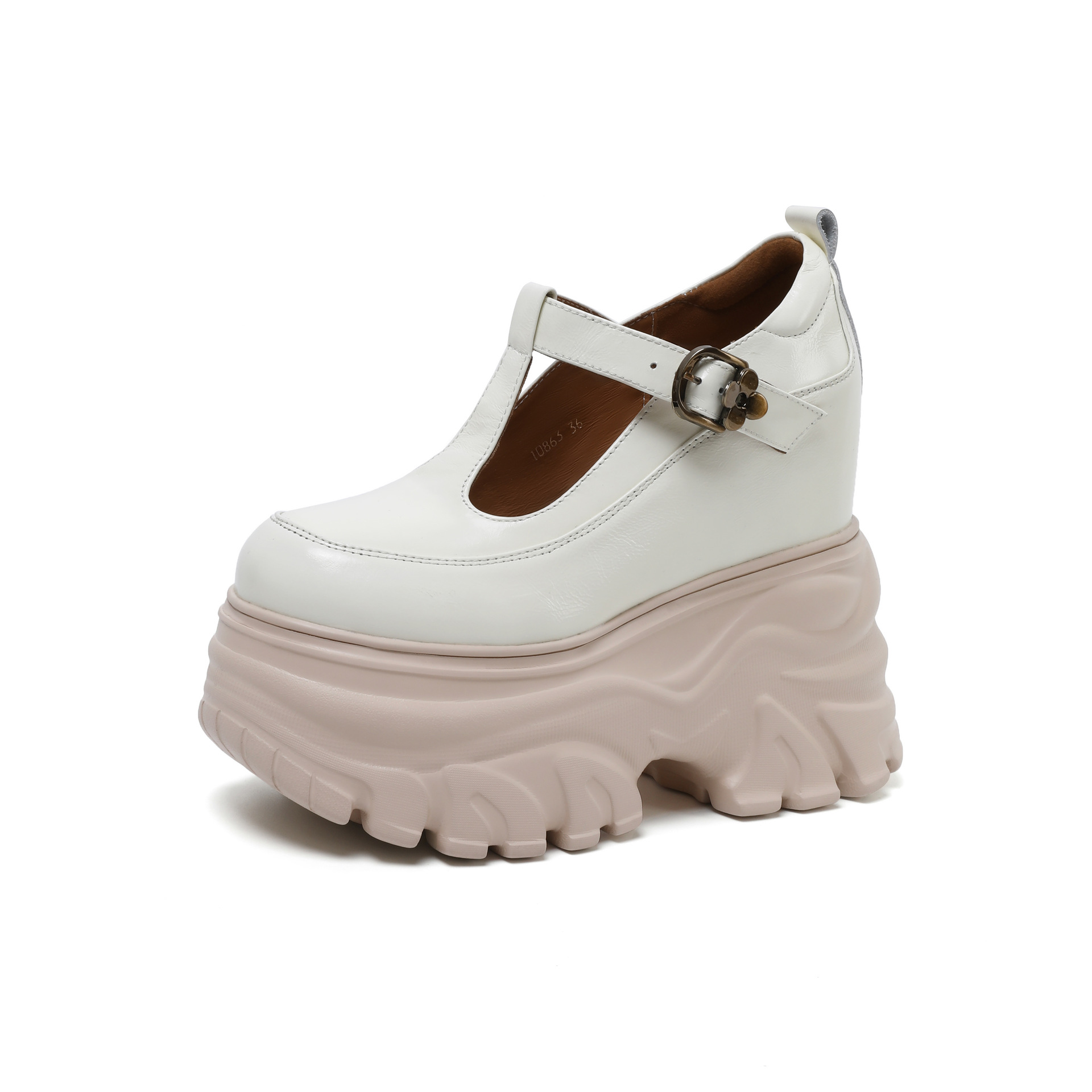 Giày cao gót nữ đế xuồng platform gót vuông kiểu Pháp, gót 14 cm — màu đen