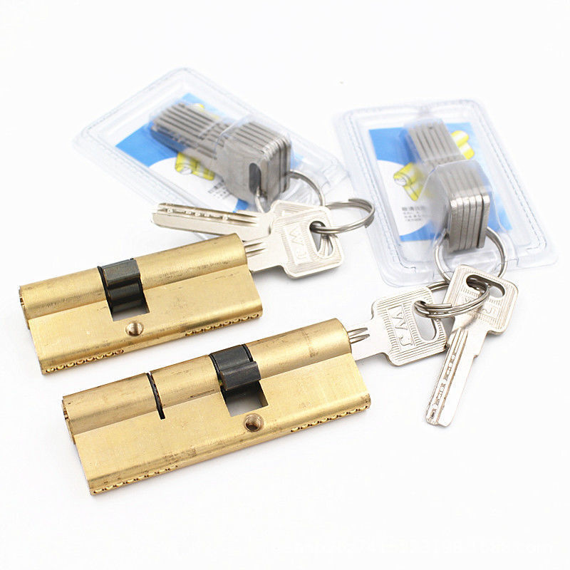 Anti-Theft Door Lock Cylinder with Iron Handle and Copper Core, Ab Double-Sided Main Door Iron Handle Lock, Traditional Pure Copper Lock Set, Compatible with 8 Keys Anti-Theft Door Lock Cylinder with Iron Handle and Copper Core, Ab Double-Sided Main Door Iron Handle Lock, Traditional Pure Copper Lock Set, Compatible with 8 Keys