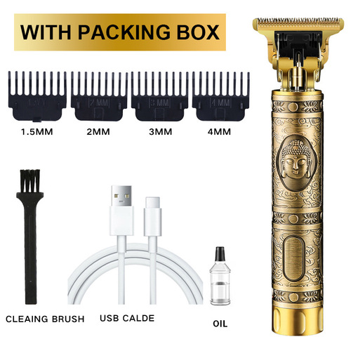 Cross-border engraving oil-head hair clipper electric clipper electric clipper shaver bald head artifact hair clipper USB rechargeable