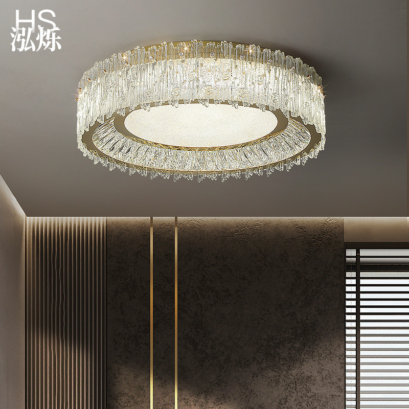New Crystal Bedroom Ceiling Lamp, Light Luxury and High-End Room Lamp, Atmospheric, Romantic and Warm, Second Bedroom and Children's Room Lamp
