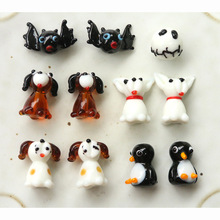 趣味仿真动物立体企鹅哈巴狗diy琉璃配件耳饰发夹手机壳材料批发