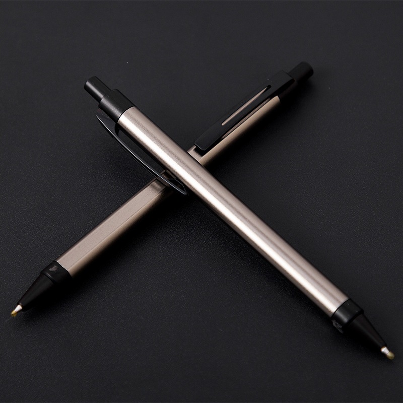 Metal Pen Body Gel Pen Writing High-End Prize Signature Pen 0.5mm Core Carbon Black Ink Student School Supplies