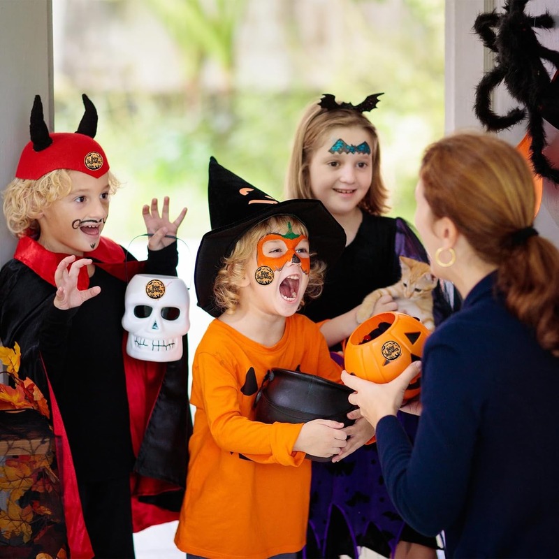 500 ハロウィンホリデーお祝いスカル粘着ステッカーラベルシールステッカー|undefined