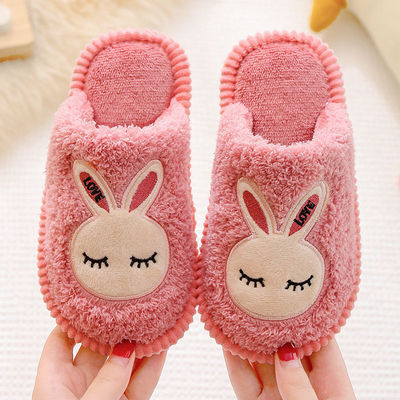 Cotton slippers children floor slipper Autumn and winter indoor household men and women Cartoon baby lovely Home