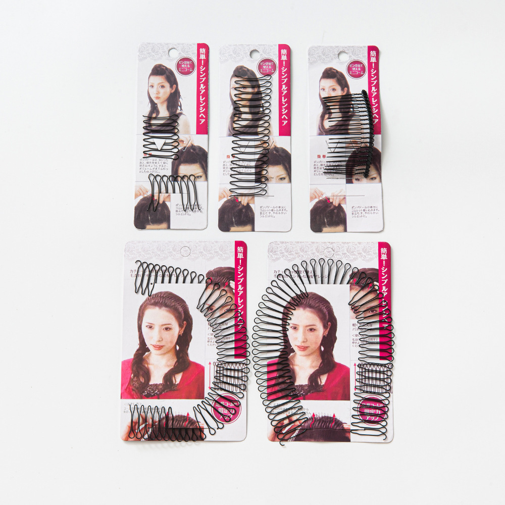 韓版劉海夾前發造型盤發 發插神器便劉海增高碎髮夾 隱形插梳批發