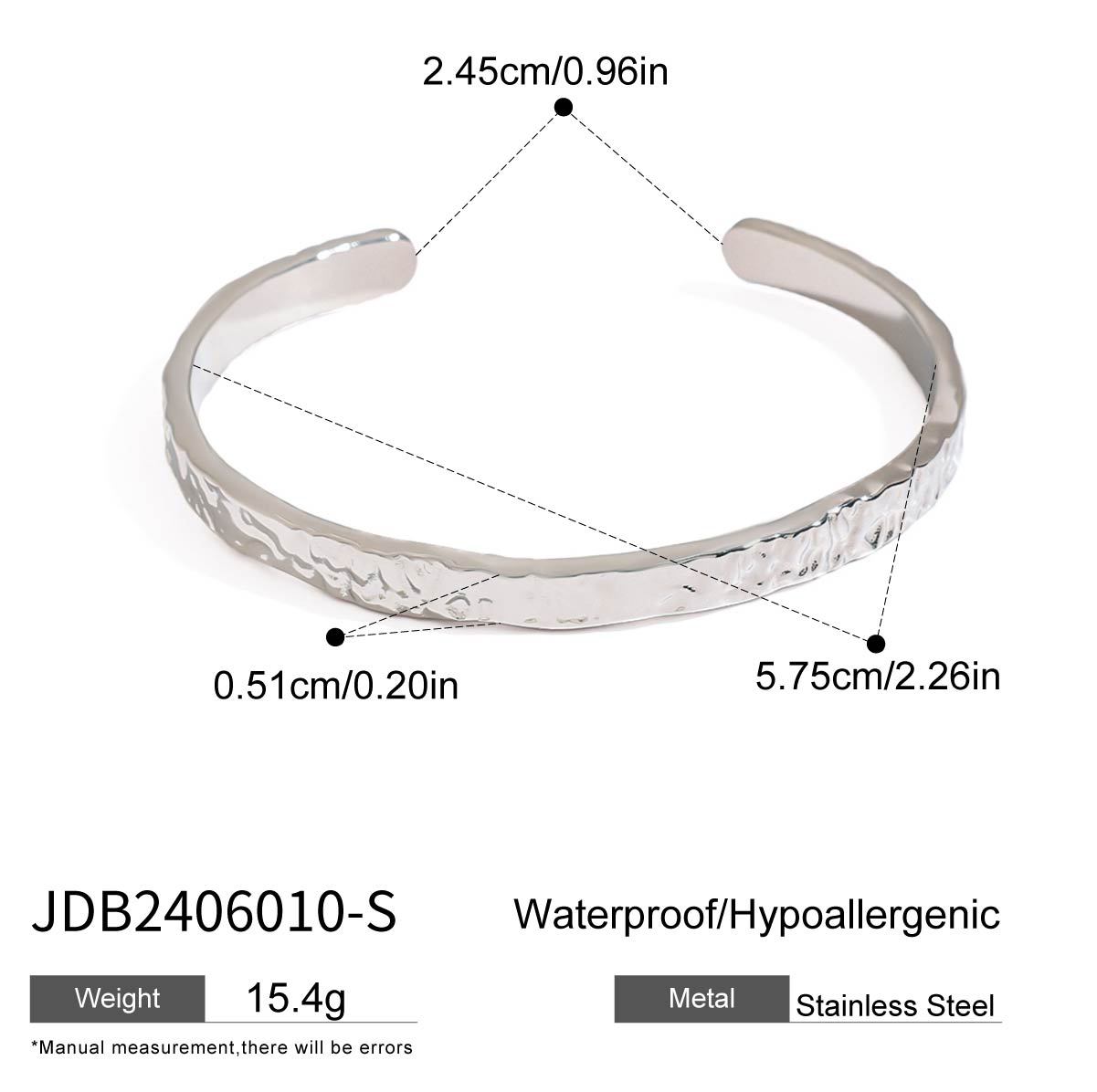 Jeding Pulsera de acero inoxidable europea y americana, joyería que no se desvanece, pulsera de lujo ligero, joyería de acero de titanio de oro de 18k, transfronteriza image 10