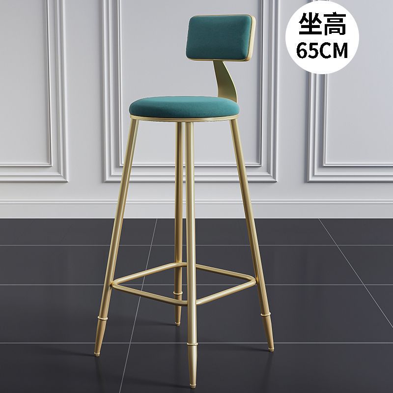 Silla de bar de hierro forjado simple taburetes de bar modernos para comidas caseras respaldados taburetes de bar de lujo ligero image 34