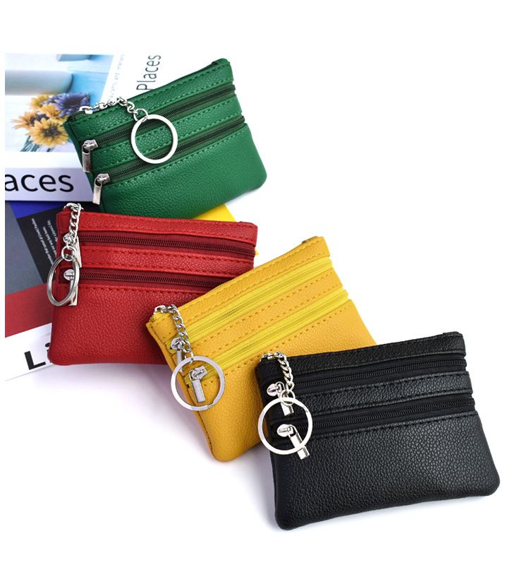 Women's Solid Color Pu Leather Zipper Wallets display picture 1