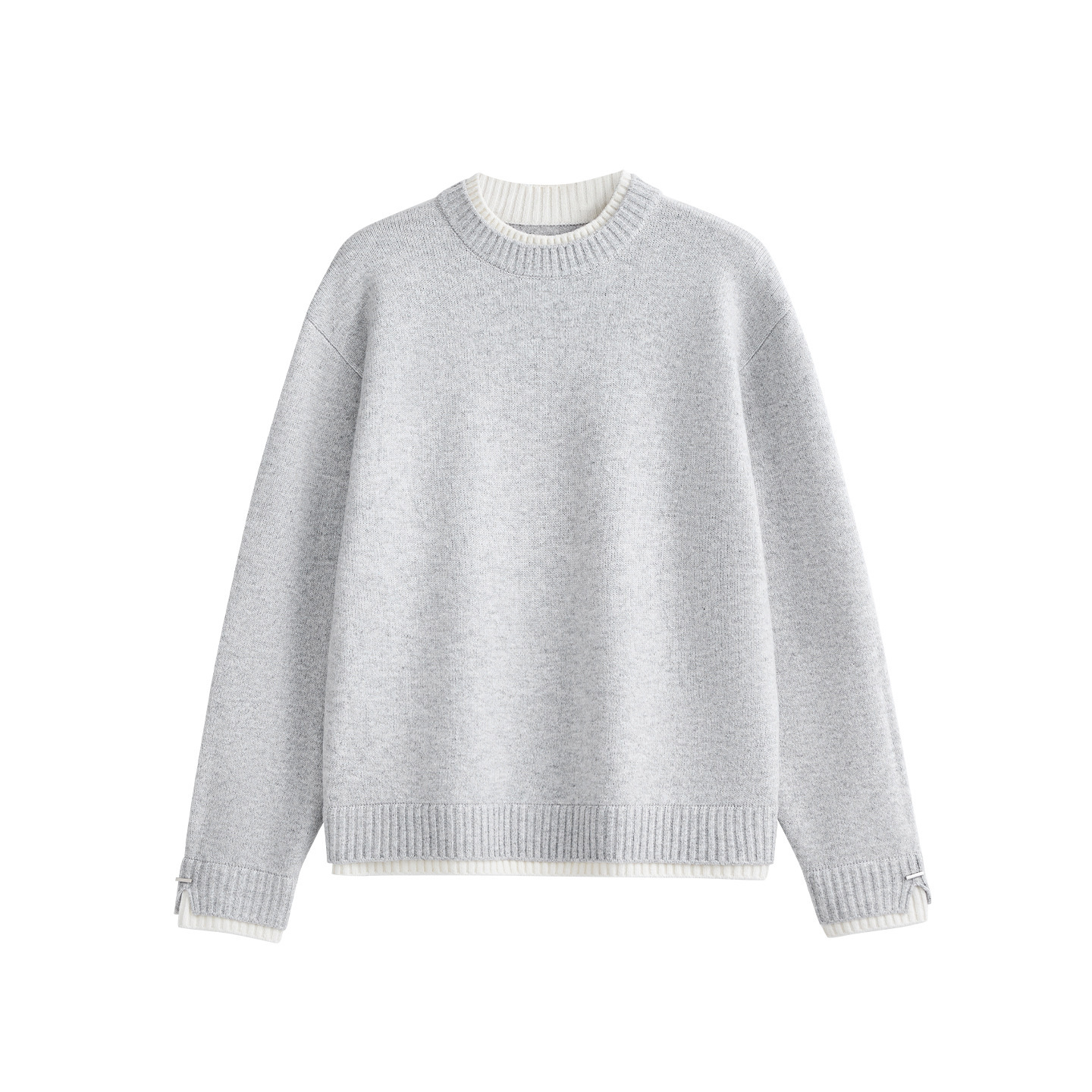 Explosiones transfronterizas de tamaño europeo de tamaño grande falso dos piezas de camisetas de punto suéter hombre viejo estilo coreano fábrica de otoño y invierno al por mayor