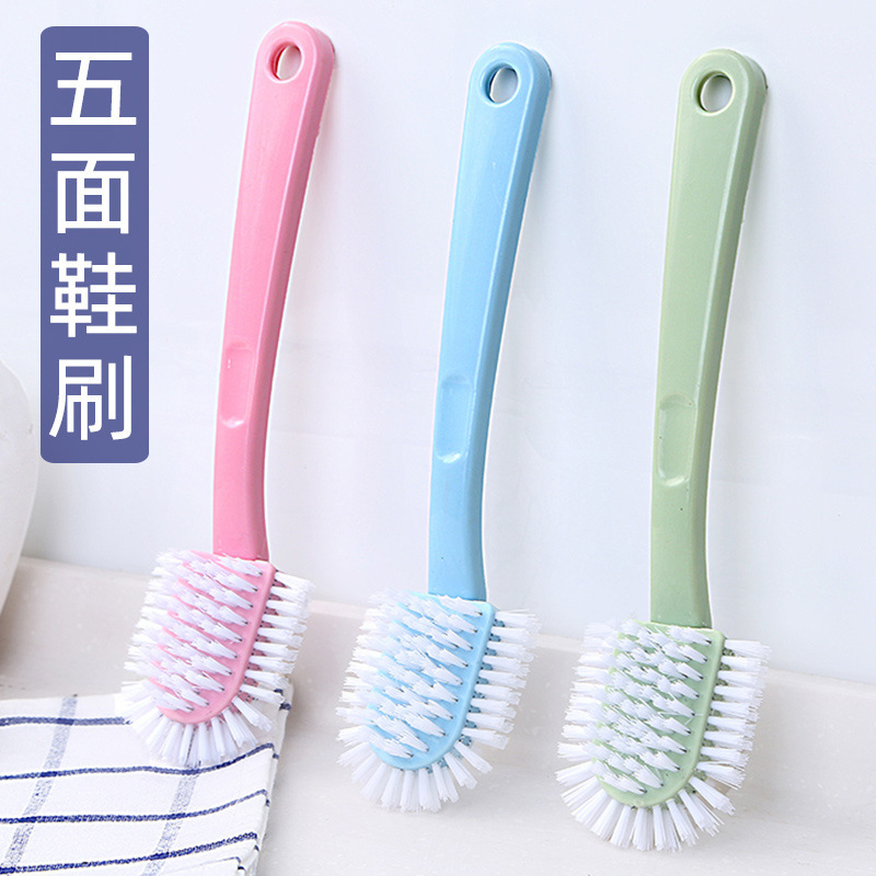 家庭用多機能全方面五面ブラシ洗浄靴ブラシ創意プラスチック長柄軟毛靴ブラシ多機能靴ブラシ|undefined