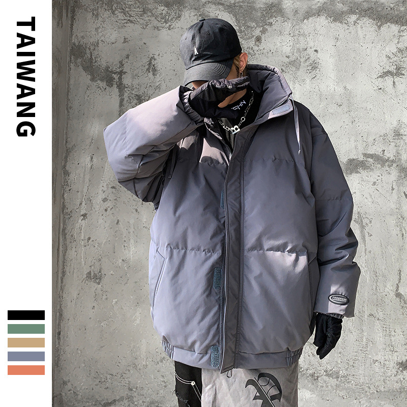 Herenkleding Modieuze zijden katoenen jassen voor mannen 2024 winter nieuwe stijl jassen voor tieners basic multi color zijden katoenen jassen_voghion.com