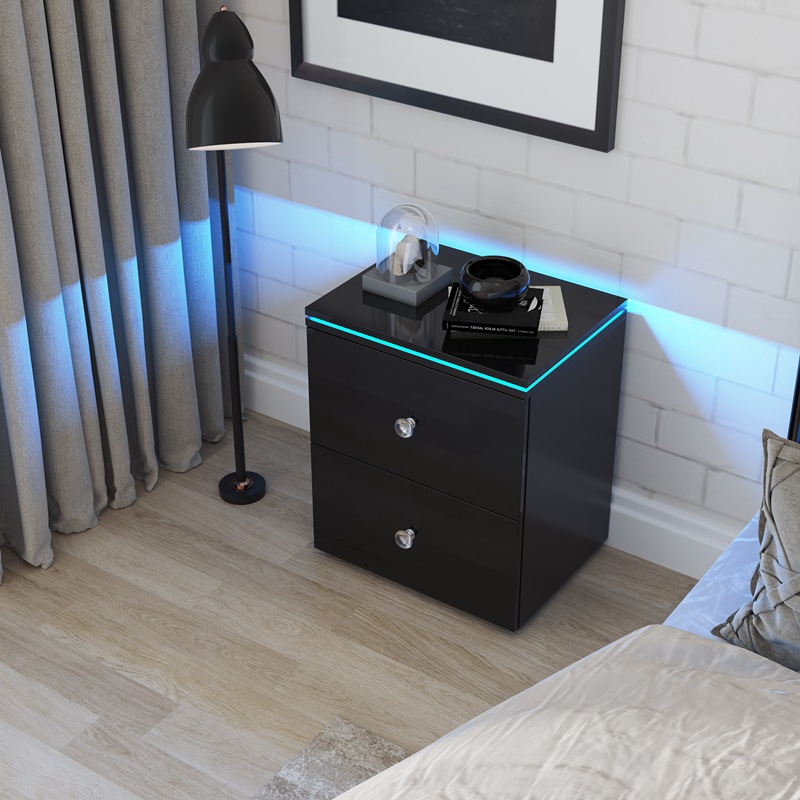 Mesita de noche moderno minimalista hogar dormitorio mesita de noche simple nuevo almacenamiento y almacenamiento integrado pequeño gabinete