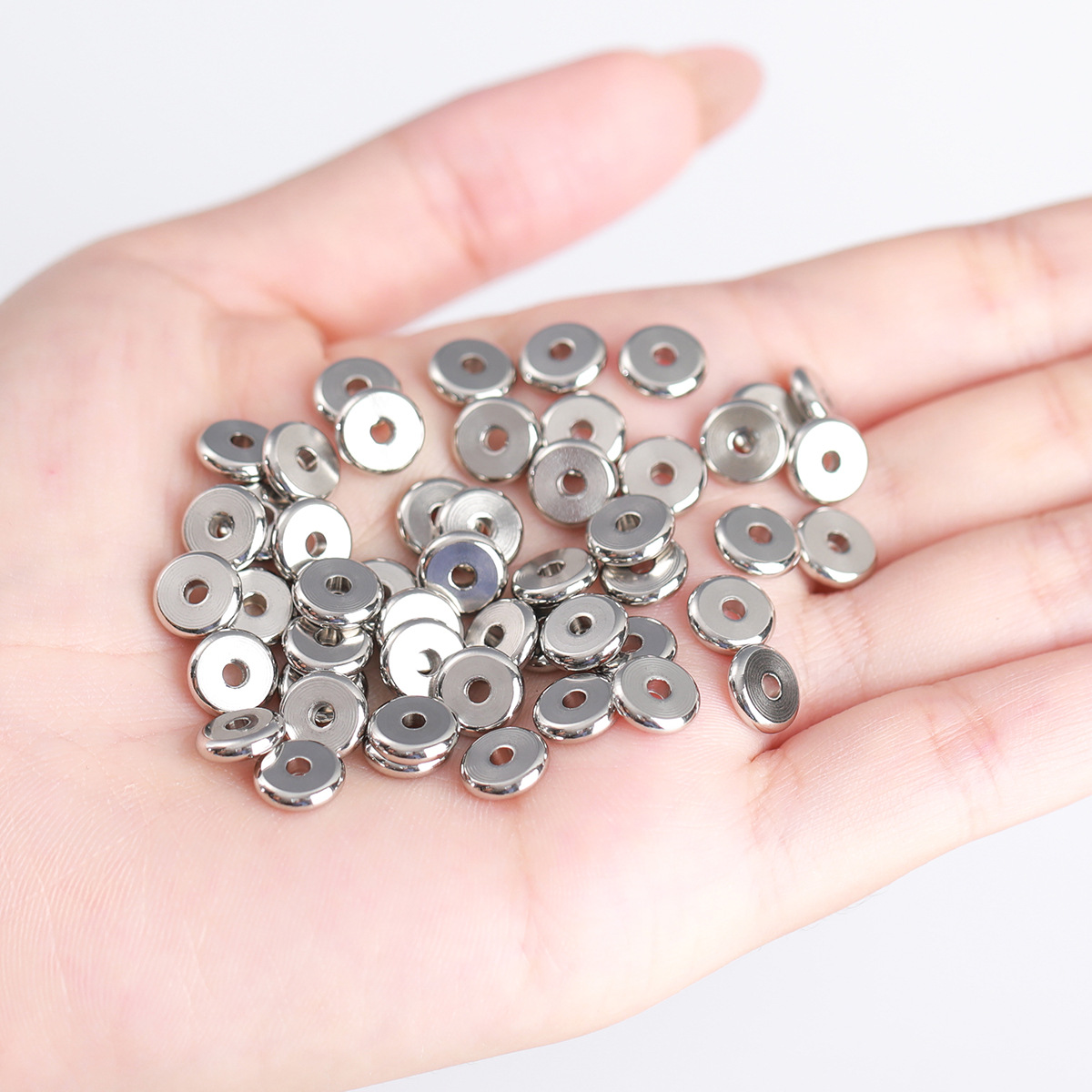 Jingyao Metal Accessories Stainless Steel Hammer Beads Loose Beads Bamboo Tube Beads Spacer Beads Pendant DIY Jewelry Accessories Wholesale