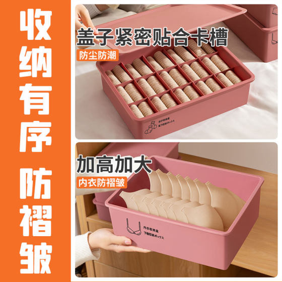 ZT3023 Plastic Underwear Storage Box Household Bra Underwear Socks Box Drawer Type Clothes Storage