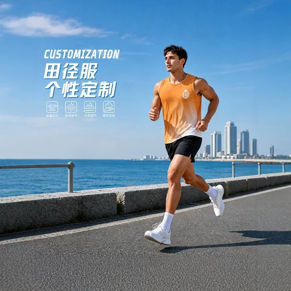 Summer new quick-dry gradient color horizontal stripe breathable sports vest, custom-made for men and women, specialized for competitions, comfortable wear