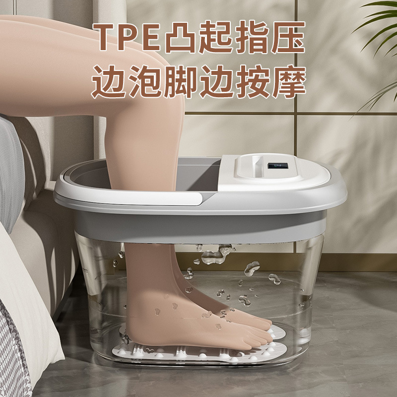 Baño de pies plegable sobre pantorrilla portátil nuevo tipo con cubierta de aislamiento térmico hogar baño de pies dormitorio baño de pies bañera de pies