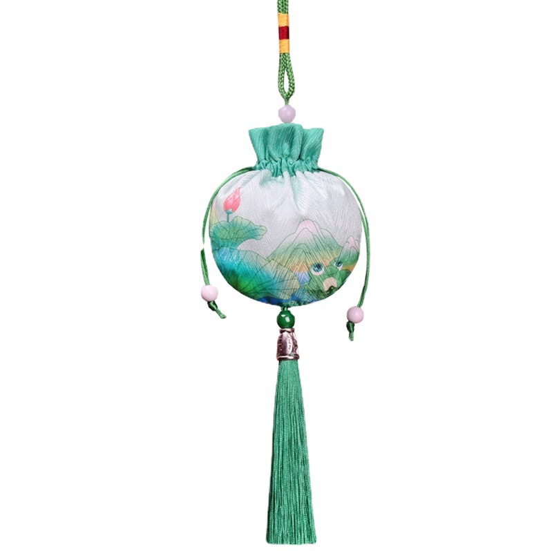 Zen estilo chino tradicional estilo antiguo brocado bolsa Dragon Boat Festival bolsita bolsa vacía bolso de la joyería bolsita bordado monedero bolsita