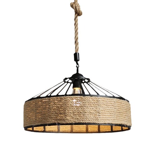 Retro industrial style American country chandelier clothing store creative restaurant Internet cafe bar yurt hemp rope chandelier