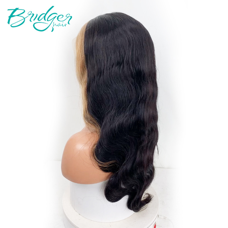 Copricapo in pizzo 13*4 1b scegli tre ciocche #27 Parrucche per capelli umani Copricapo per capelli veri_voghion.com