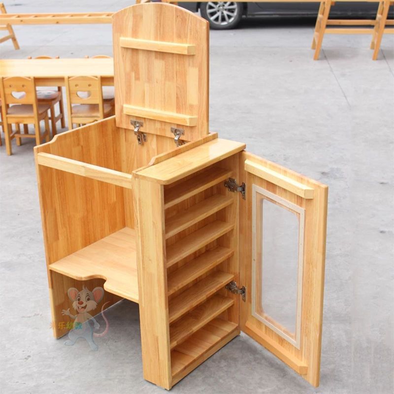 Kindergarten Cup Holder Tea Cup Cabinet Water Cup Cabinet Insulation Bucket Cabinet Solid Wood Bucket Cabinet Towel Cup Integrated Cabinet for Kidsren