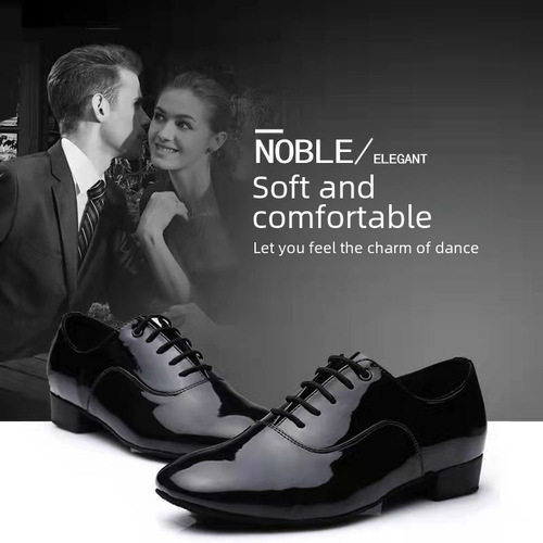 Piomodan Real Dance Shoes Social Dance Square International Men's Dance Shoes Soft Sole Adult Dance Shoes Jive Dance Jump