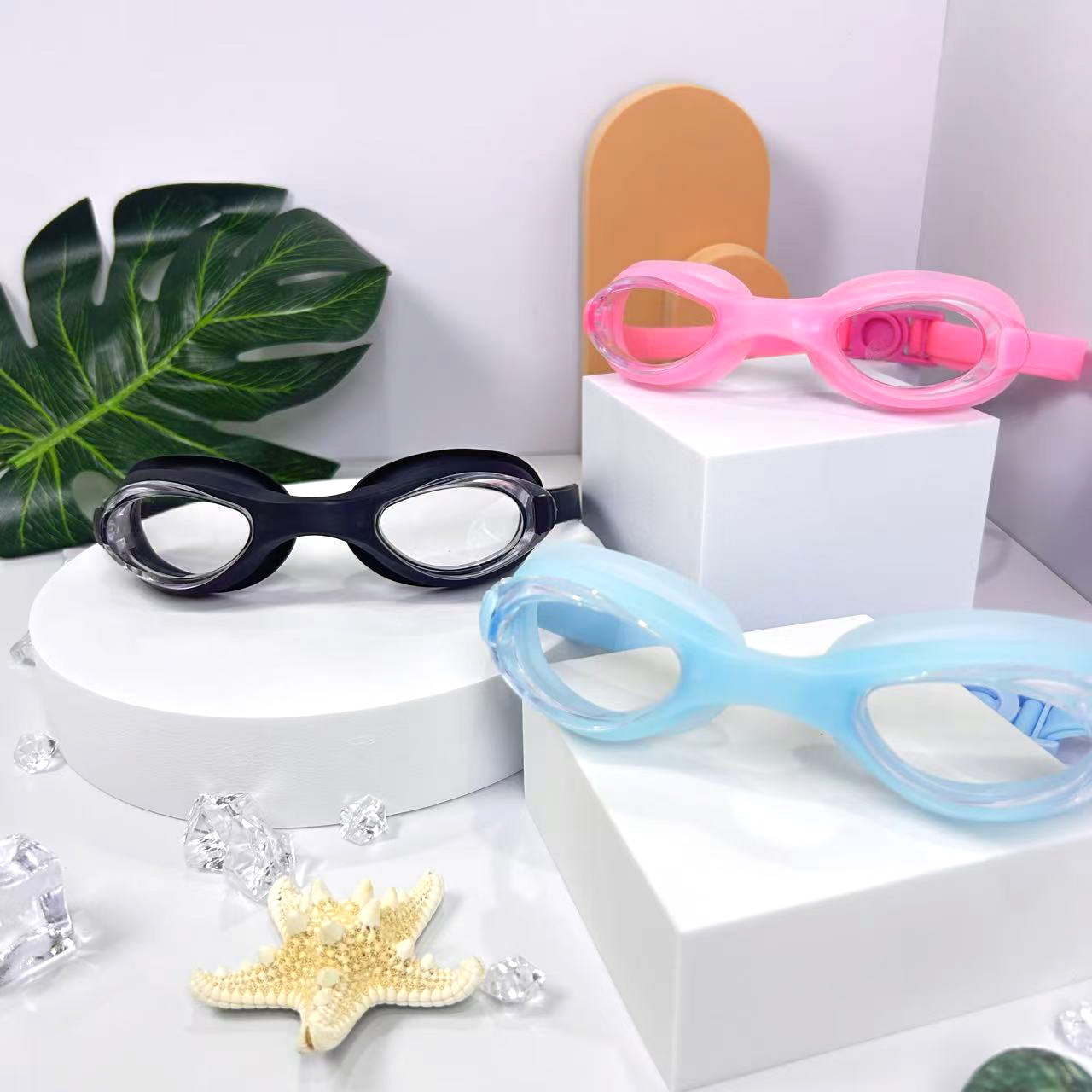 Factory Direct Sales Youth Swimming Goggles for Children Boys and Girls Waterproof High-Definition Student Swimming Cap Swimming Goggles