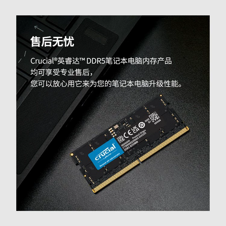 Ноутбучная память (Crucial) DDR5 4800/5600 МГц, 16/24/32/48 ГБ SODIMM, одиночные и киты 2×