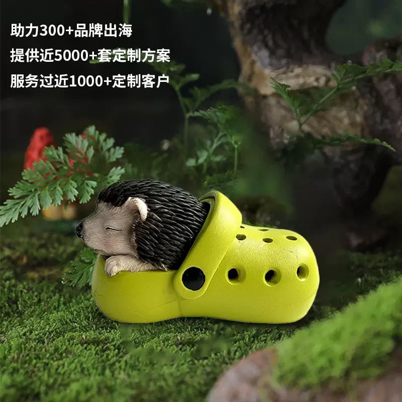 跨境工艺品定制创意小动物公仔定制厂家造景挂件装饰小摆件厂家