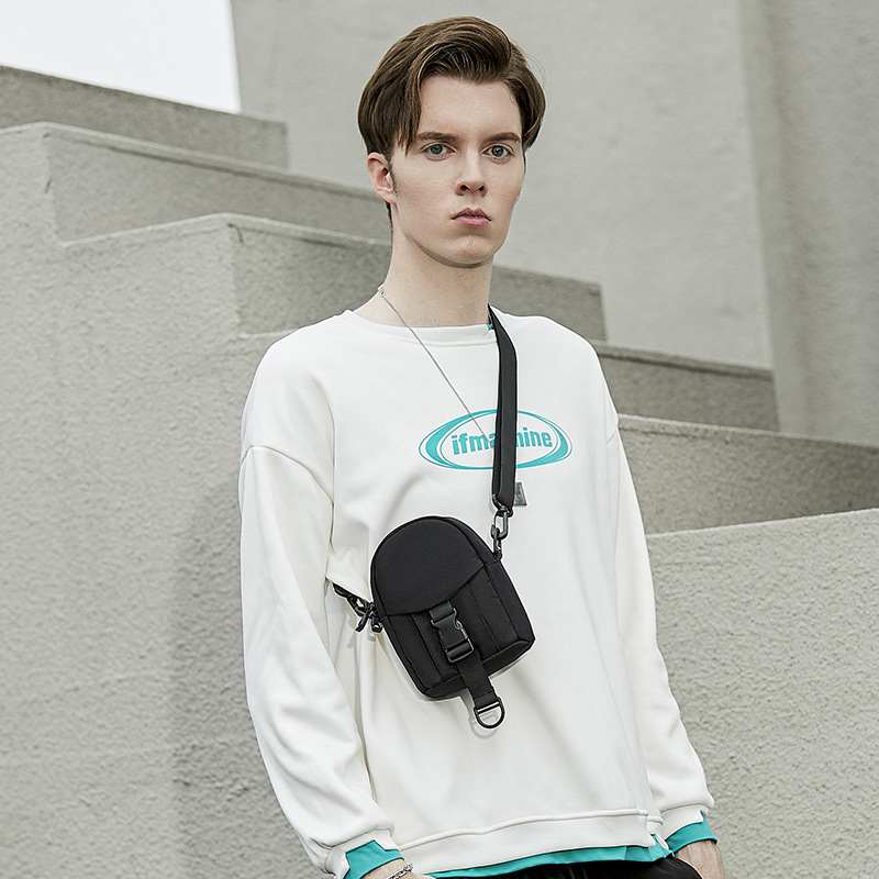 Chaopai Small Diagonal Messenger Backpack Casual Shoulder Mini Lightweight Mobile Phone Men's Bag_voghion.com