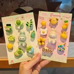 LABUBU 人気の靴の花新しいアイスクリーム靴の花取り外し可能な DIY 夏のトレンディな下駄靴の花靴バックル
