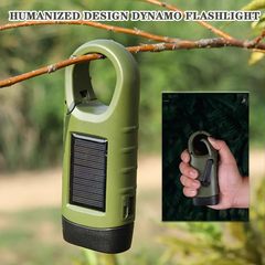強力な光と長寿命を備えた手回し式自発電LEDを搭載した国境を越えたソーラー懐中電灯、軍事および屋外緊急用途向け
