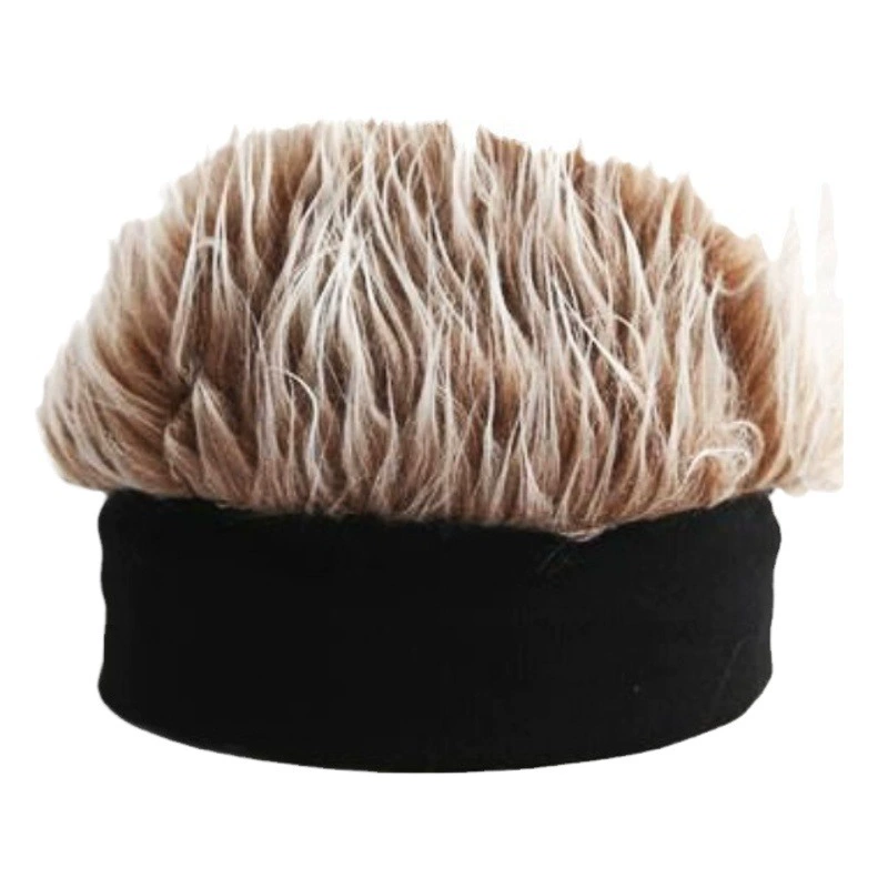 Мужская шапка-парик для осени и зимы, шапка-бандана, в корейском стиле, плюшевая, ретро, для уличных шуточек, без козырька, модная вязаная, от известного бренда.