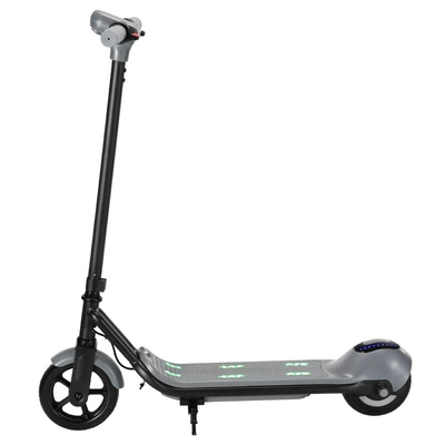 Outdoor Children's Electric Scooter, Foldable, with Music and Lights, Two-Wheeled, Suitable for Ages 6-12, Range 10Km (Qatlanan elektrik skuterlər) - black