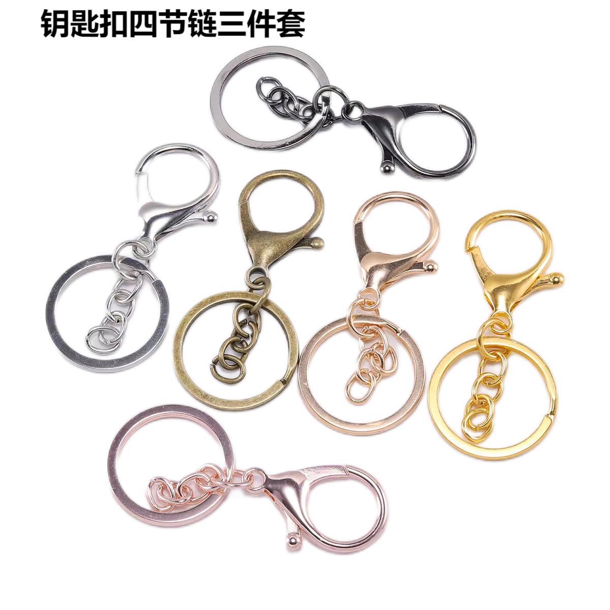 Llaveros galvanizados, cierres de langosta resistentes, accesorios de cadena en forma de 8 image 4
