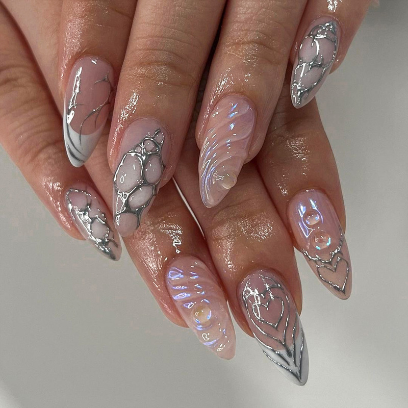 Yiwu nail patch nail piece 3D three-dimensional water ripple wearing nail piece wearing fake nail wholesale Yiwu nail patch nail piece 3D three-dimensional water ripple wearing nail piece wearing fake nail wholesale