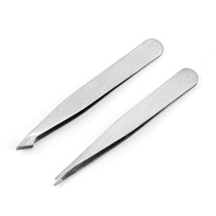 Factory-made stainless steel eyebrow clip, portable slanted-tip tweezers for shaping brows, household tweezers, hair-removal pliers, eyebrow tweezers