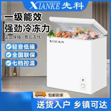 家用冷柜冷冻一级节能轻音低噪小型冰柜出租屋迷你卧式冰箱