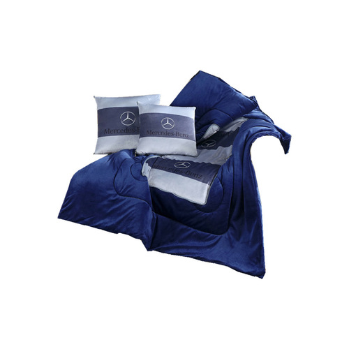 Car pillow quilt crystal velvet dual-purpose folding air-conditioning quilt pillow nap car logo pillow cushion waist protector