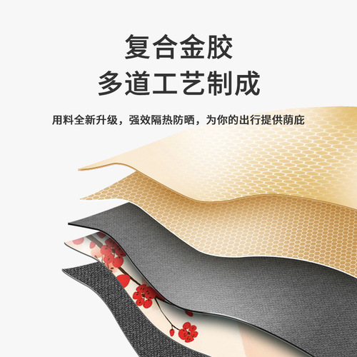 Wooden handle three-fold 16-bone new style gold glue umbrella for rain or shine, ancient style, small and fresh folding umbrella, wind-resistant umbrella, gold glue umbrella